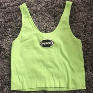 Green Pepsi cropped top